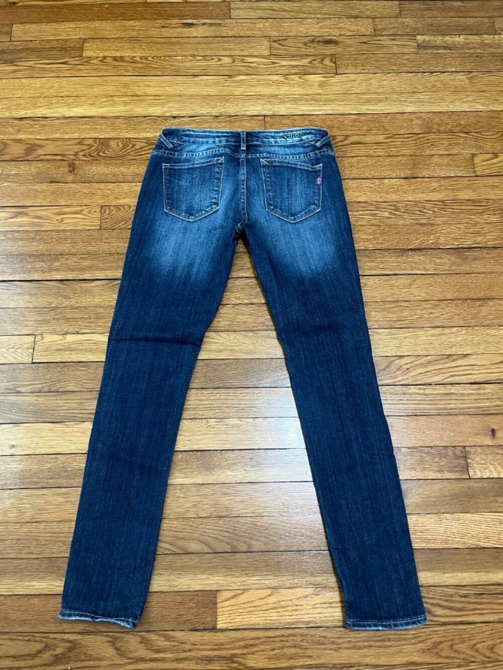 Vigoss The Jagger Skinny Jeans Women's Size 28 Dark Wash Blue Distressed Denim - Picture 4 of 4